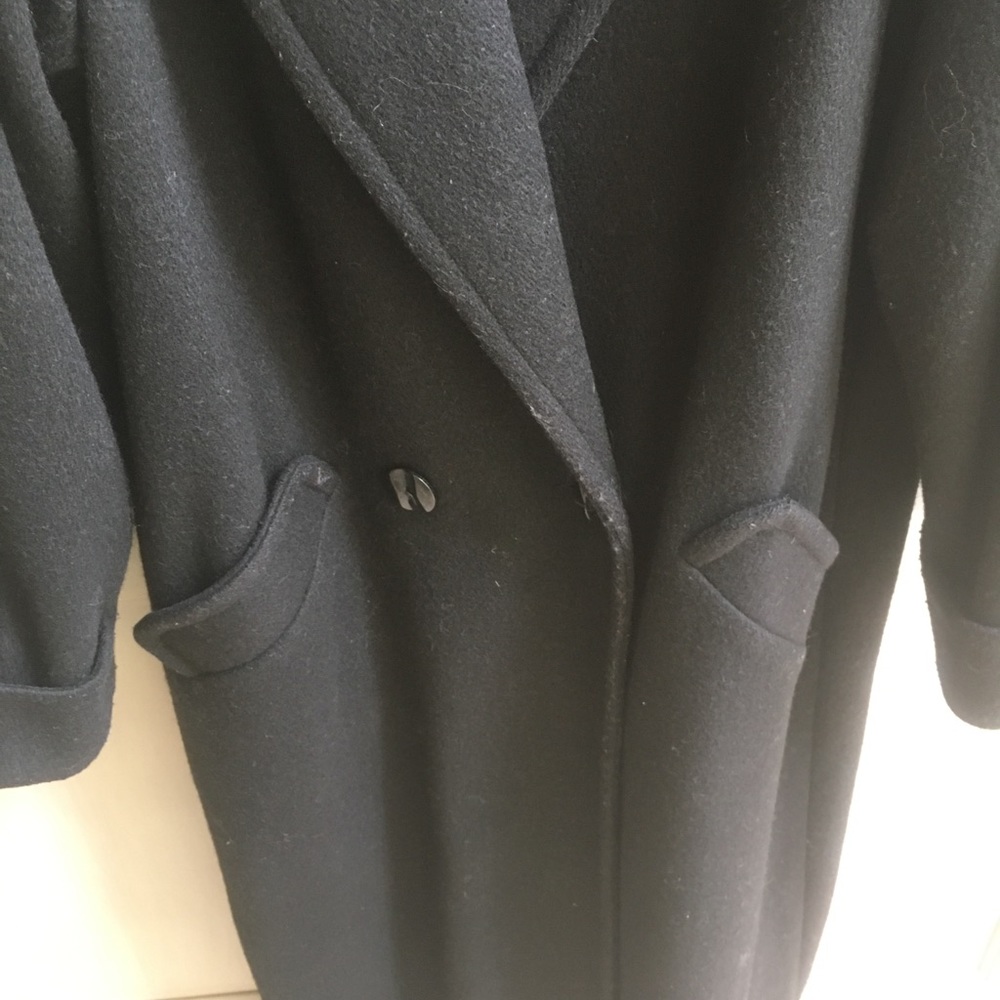 VINTAGE Black Coat Andrea Marin New York! - Picture 7 of 8